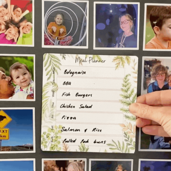 Video of mini meal planner in use