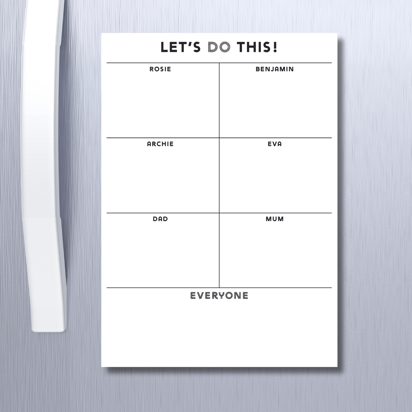 Weekly Family Planner Monochrome
