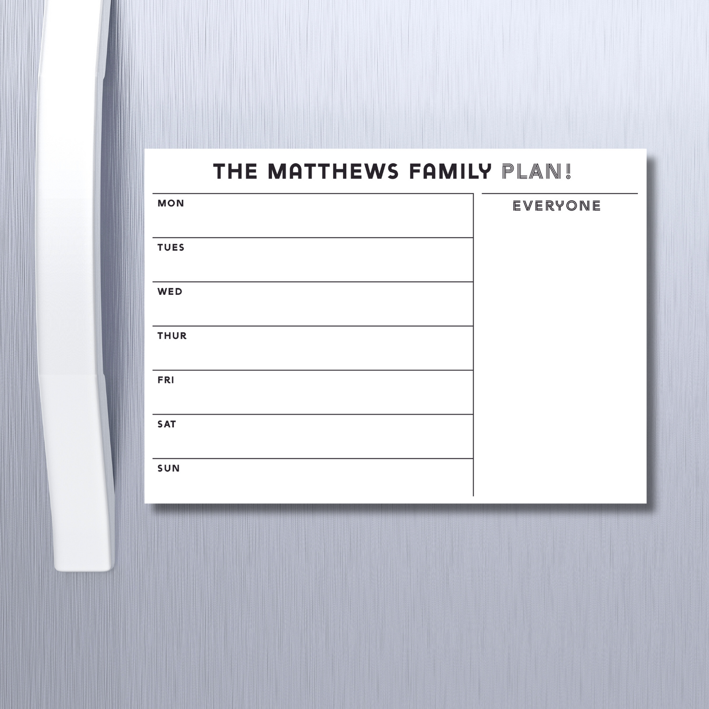 weekly planner minimalist custom title landscape