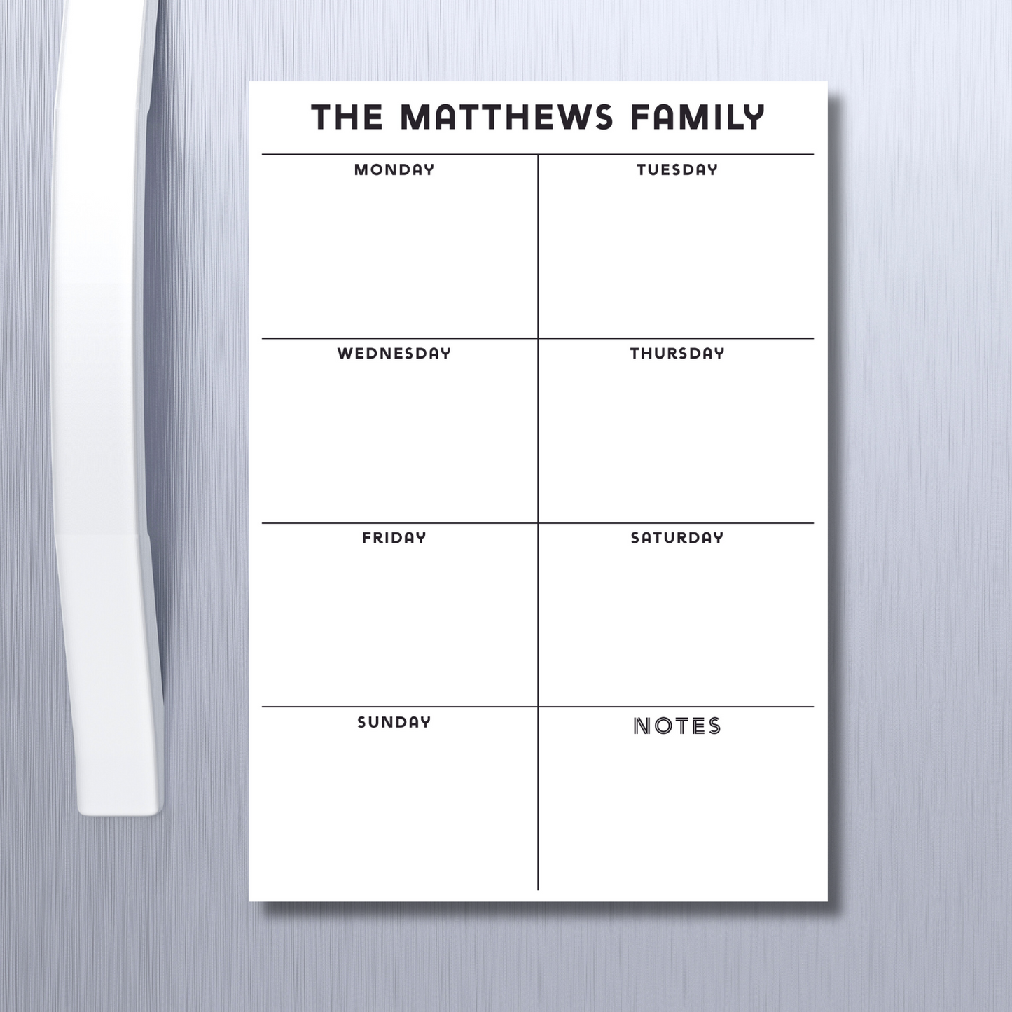 weekly planner minimalist custom title portrait