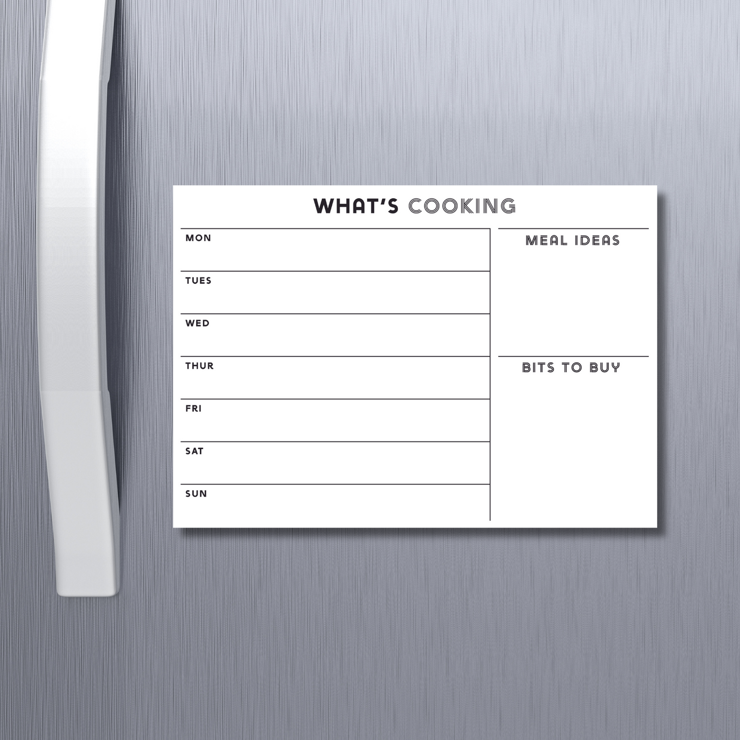 Meal Planner Landscape Monochrome