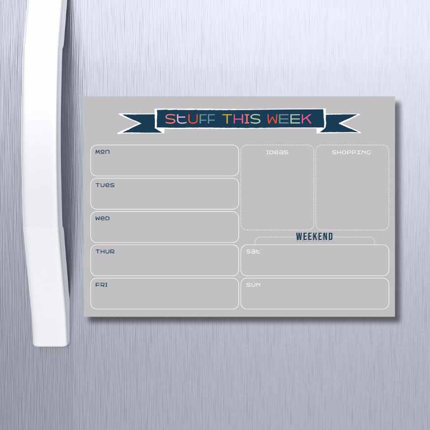 weekly planner silver