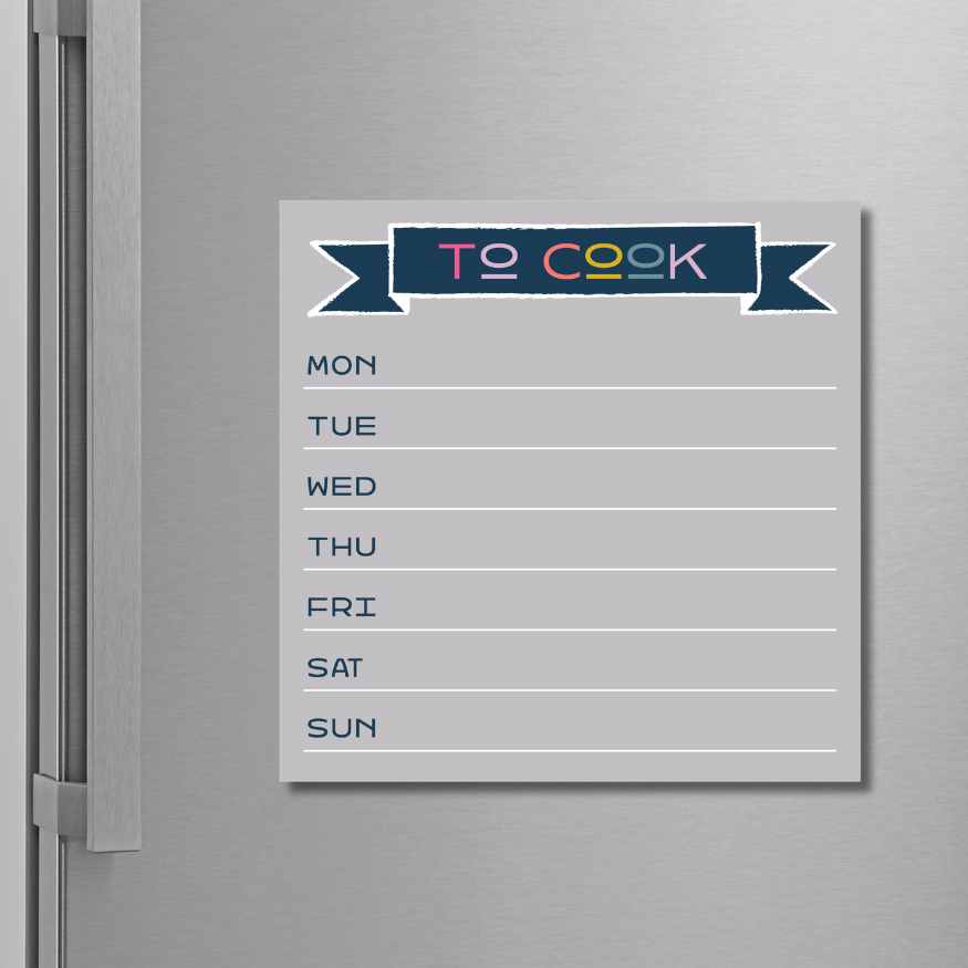 mini meal planner grey