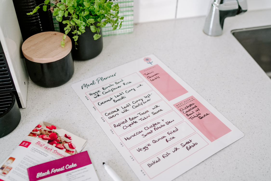 Magnetic Meal Planner in Use