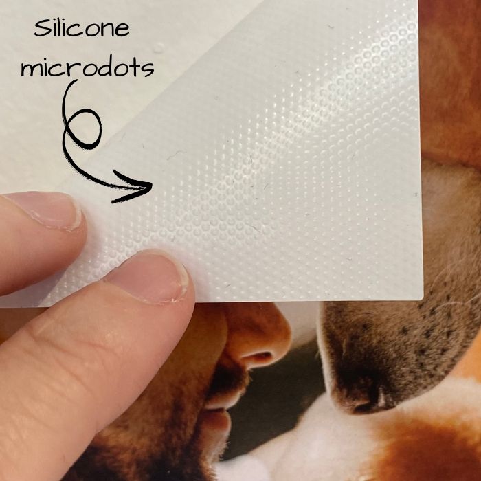 no adhesive removable photo decal backing