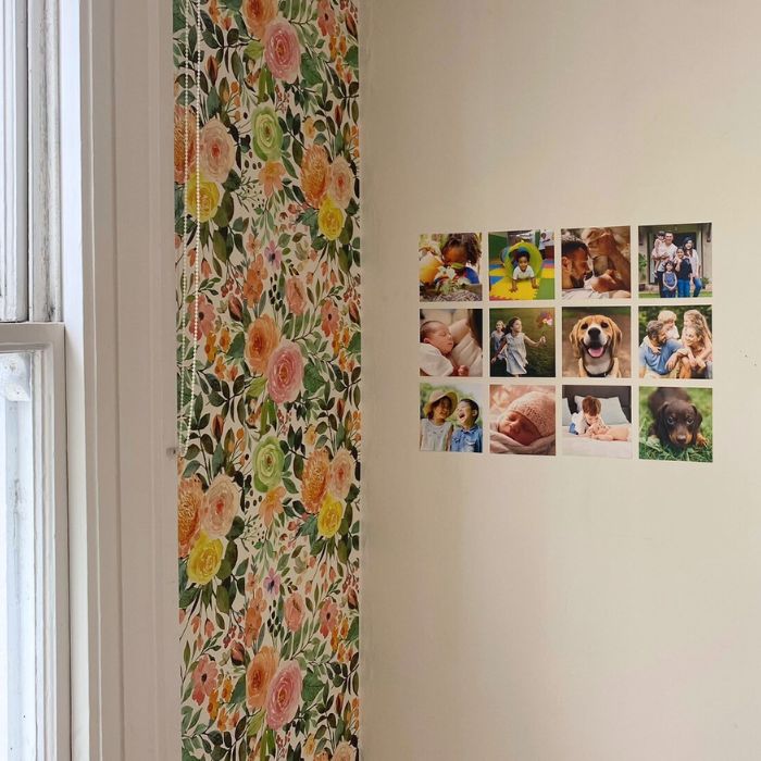 removable decals on hallway wall near window