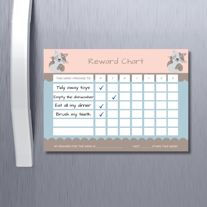 kids animal reward chart