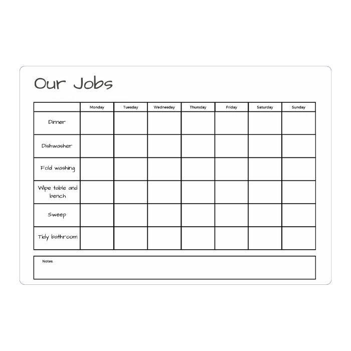 Magnetic family organiser black