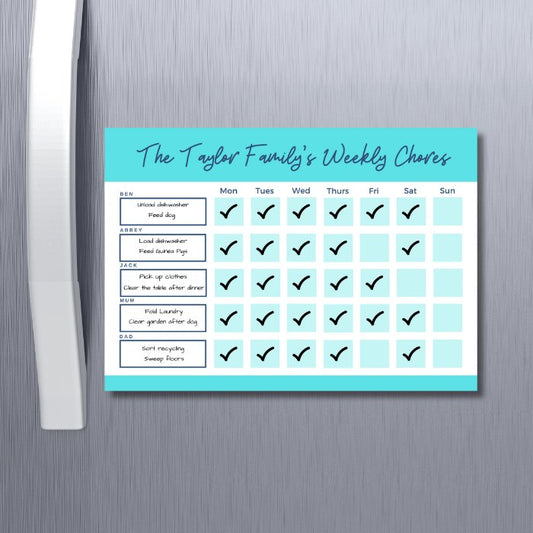 Family Chore Chart Option B - Magnapix-