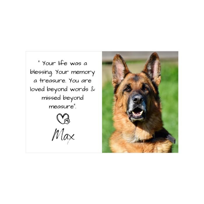 Memorial pet Magnet dog poem