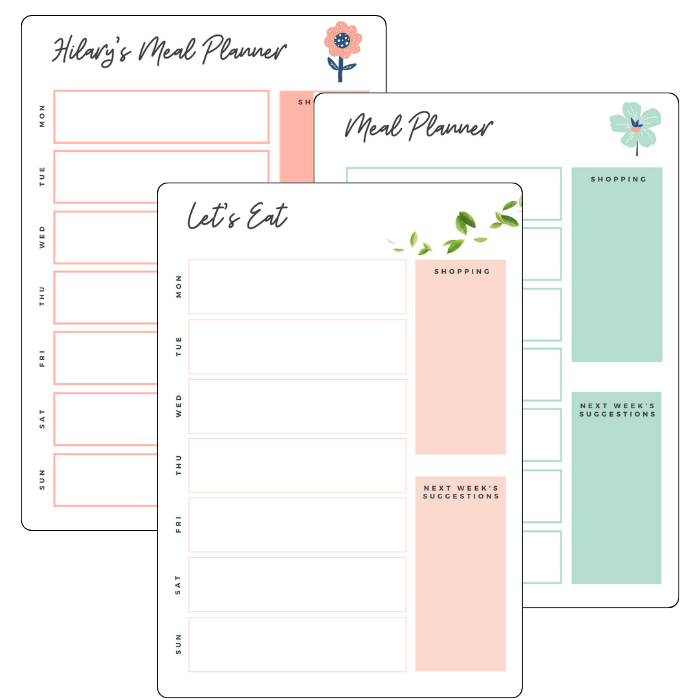 magnetic meal planner nature collection