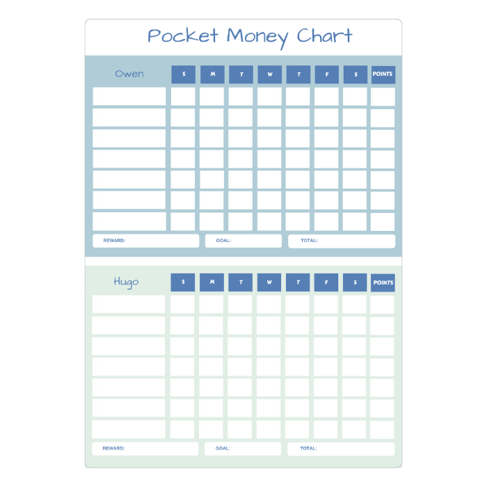 sibling reward chart blue green