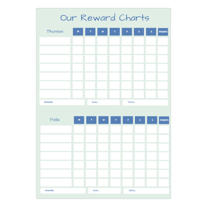 sibling reward chart green