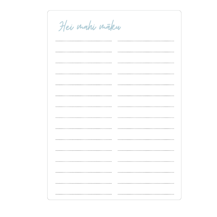 te reo to do list blue