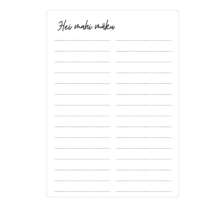 te reo to do list black