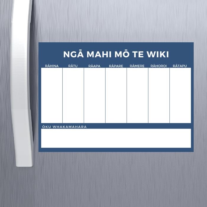 Te Reo Weekly Planner Blue