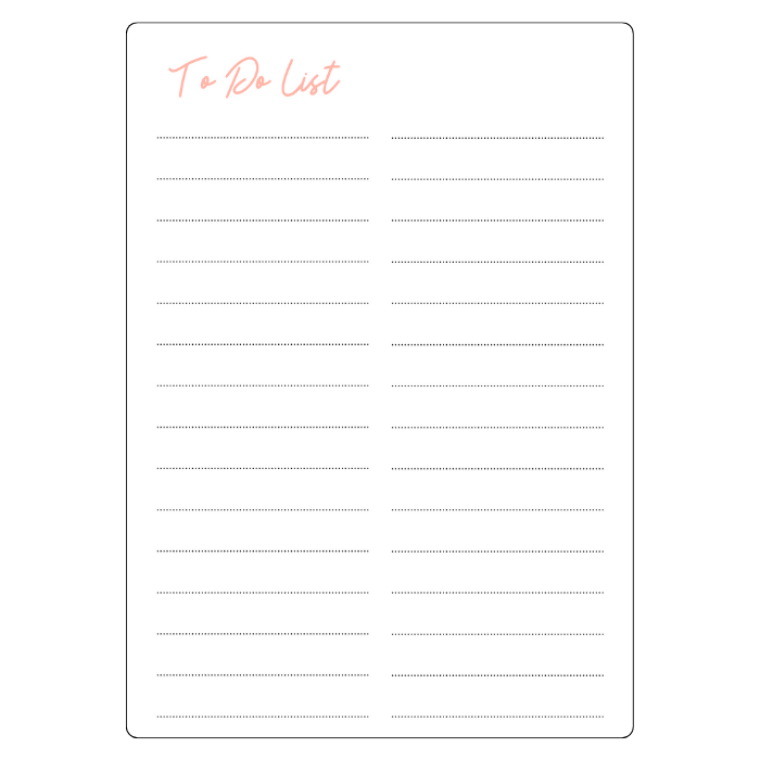 magnetic dry-erase to-do-list pink