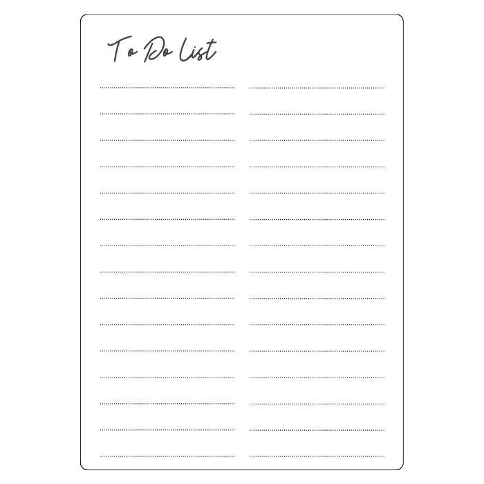 magnetic dry-erase to-do-list black