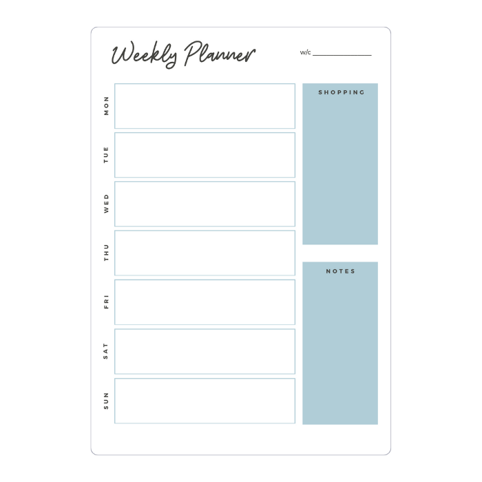 pastel weekly planner portrait blue