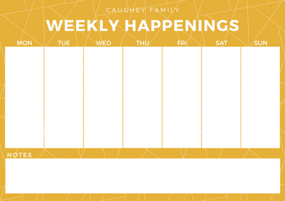 Weekly Planner Landscape Bold