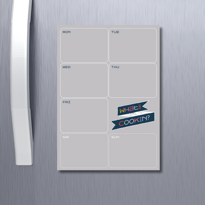 Magnetic Meal Planner Grey Portrait