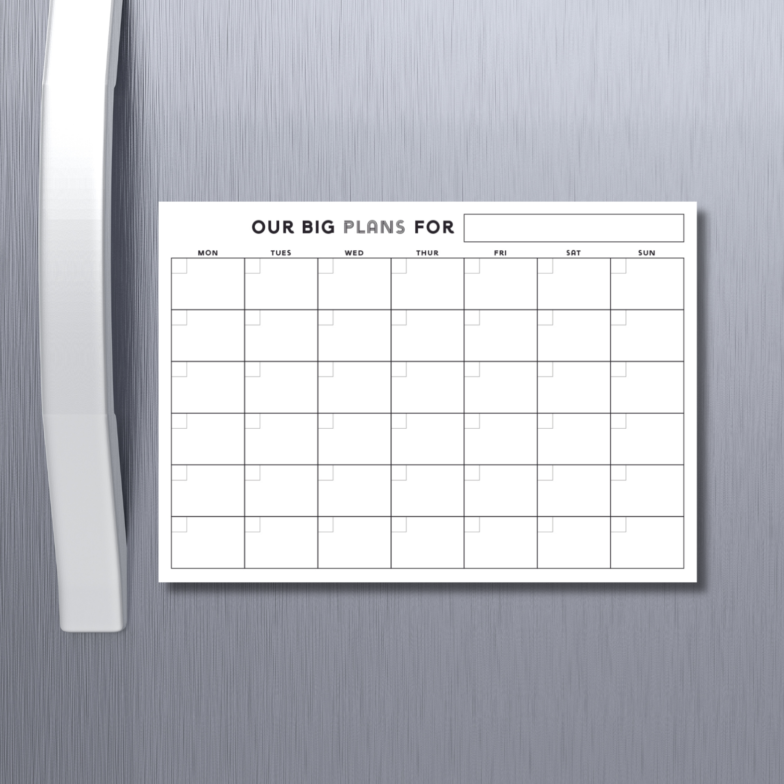 Monochrome Monthly Planner