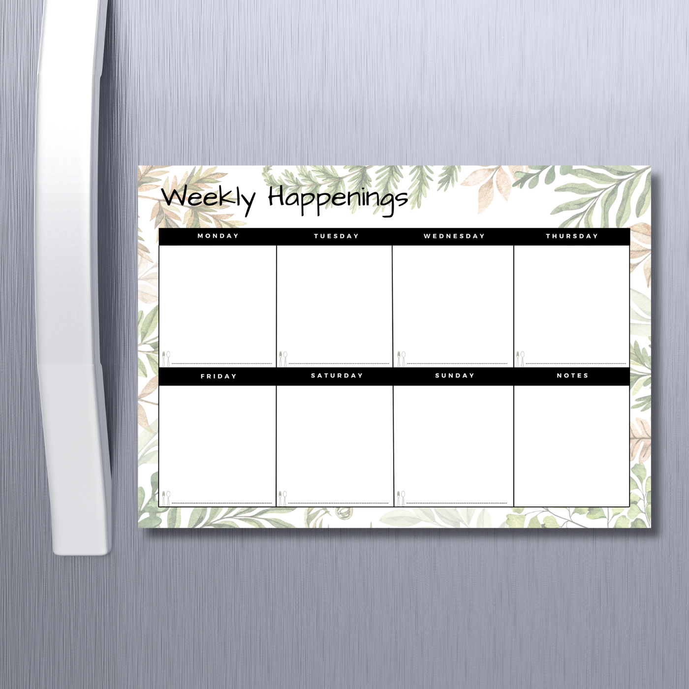 Ferns magnetic weekly planner