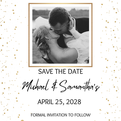 Save the date magnet small photo