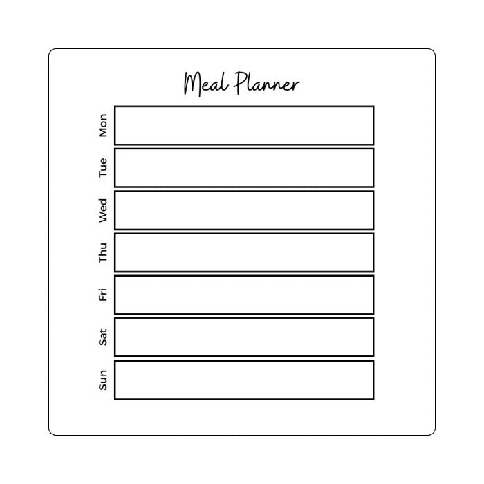 mini magnetic meal planner