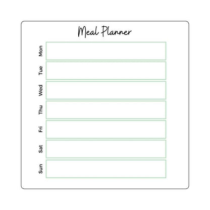 Mini magnetic meal planner green