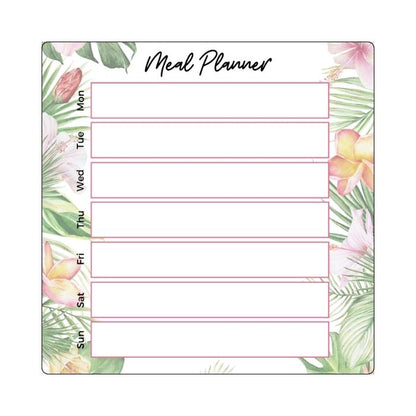 mini magnetic meal planner hibiscus