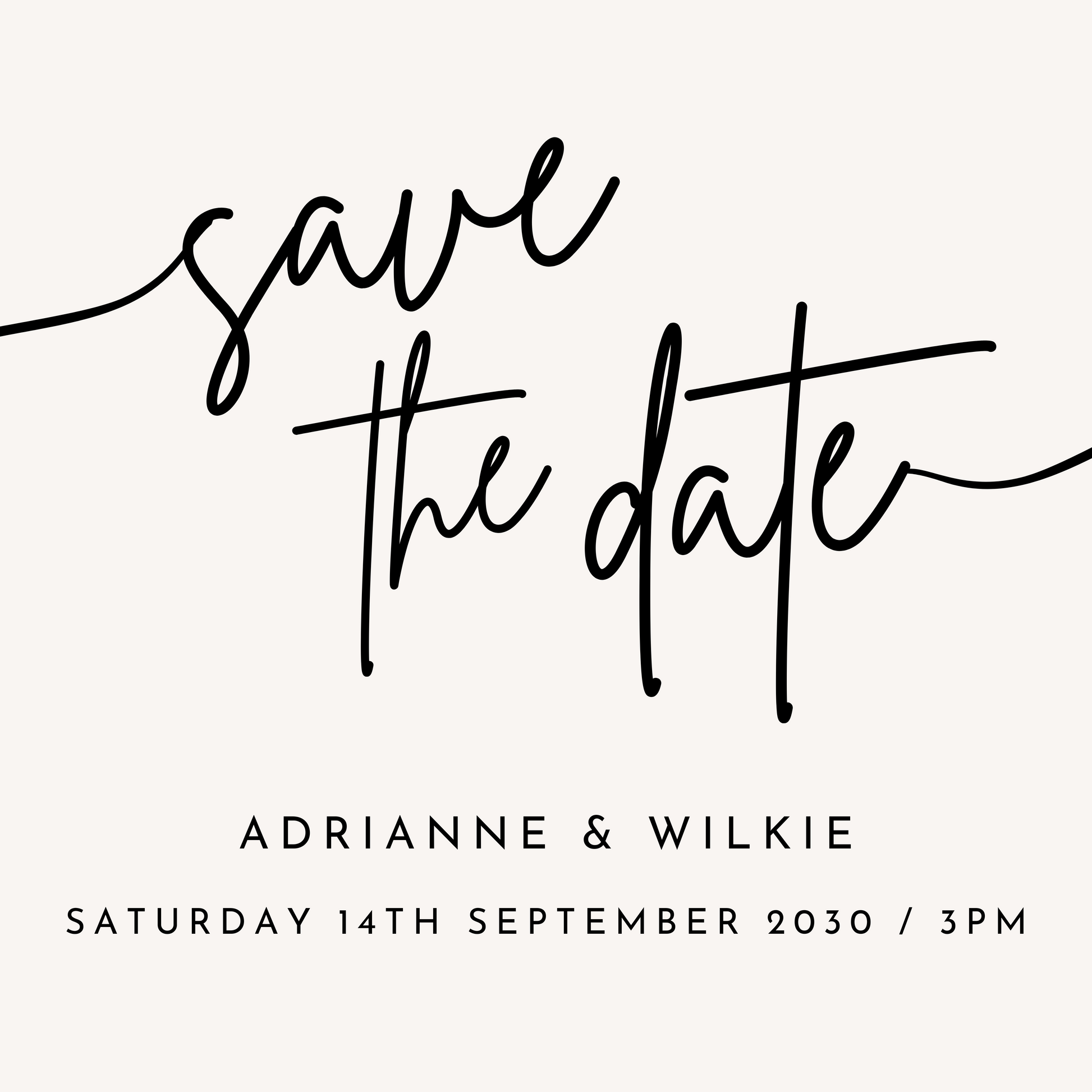 Save the date magnet minimalist