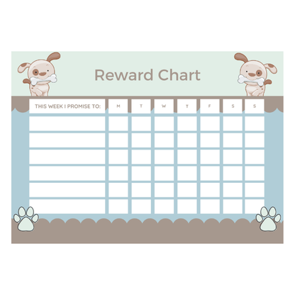 magnetic chore chart blue puppy