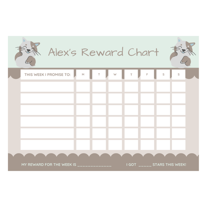 magnetic chore chart fawn cat