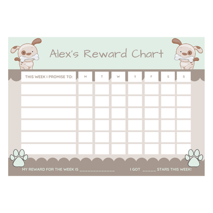 magnetic chore chart fawn puppy