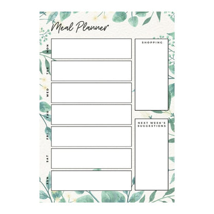 magnetic meal planner green plants