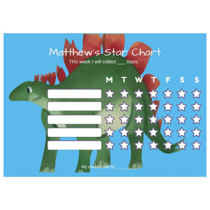 Magnetic dinosaur reward chart Blue B