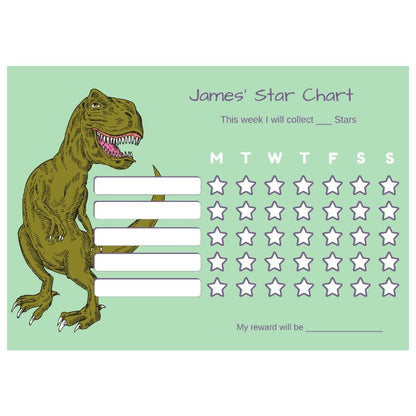 Magnetic dinosaur reward chart green B