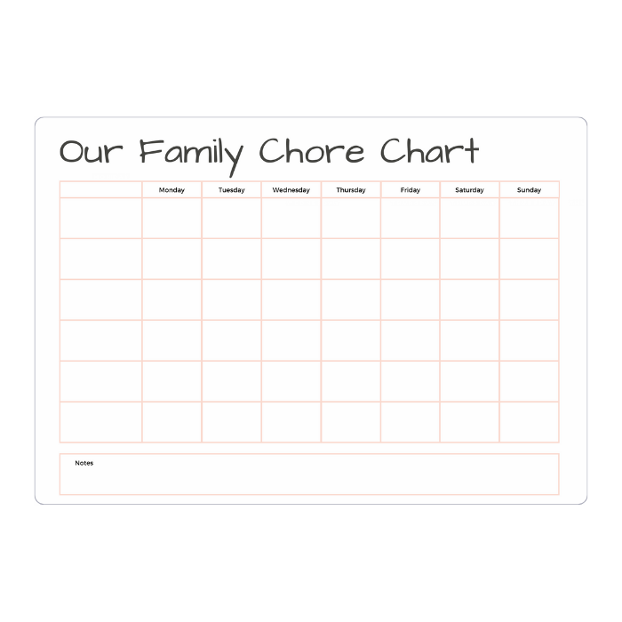 family job chart pink
