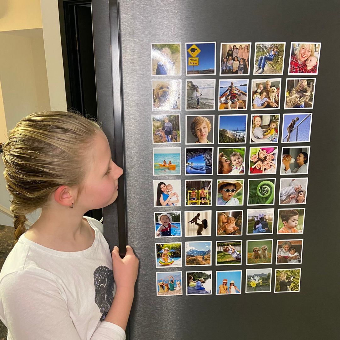 Set of 8 photo fridge magnets