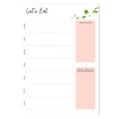 magnetic meal planner leaf