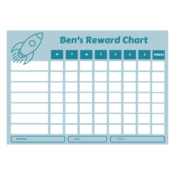 space reward chart blue