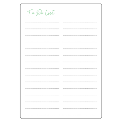 magnetic dry-erase to-do-list green
