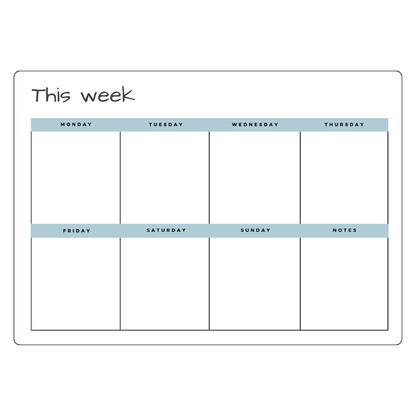 magnetic weekly planner blue